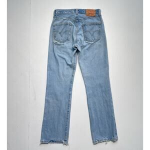 Vtg Y2K LEVIS 501 Light Wash Blue Denim Jeans / Tagged W30 L32 Distressed Grunge